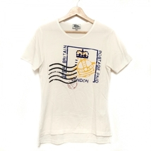 ヴィヴィアンウエストウッドマン Vivienne Westwood MAN 半袖Tシャツ サイズ44 L - 白×ダークネイビー×マルチ メンズ オーブ トップス_画像1