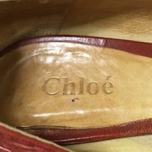 クロエ Chloe パンプス 35 1/2 - レザー レッド レディース アウトソール張替済 靴_画像5