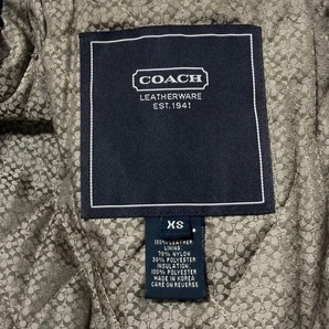 コーチ COACH サイズXS 黒 レディース 冬物/長袖/レザー/ジップアップ ジャケットの画像3