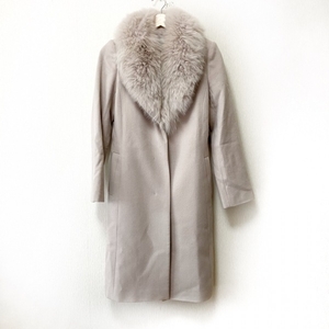  Pinky & Diane Pinky&Dianne size 38 M - beige lady's long sleeve / fox fur color demountable / autumn / winter coat 
