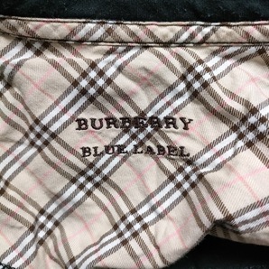 バーバリーブルーレーベル Burberry Blue Label チュニック サイズ38 M - 黒×ベージュ レディース クルーネック/七分袖/チェック柄の画像3