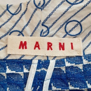 マルニ MARNI スカート サイズ38 S - ブルー×アイボリー レディース ひざ丈 美品 ボトムスの画像3