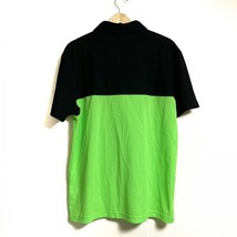 ムータ muta 半袖ポロシャツ サイズ7 - 黒×グリーン メンズ メッシュ トップス_画像2
