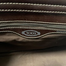 トッズ TOD'S ハンドバッグ - レザー ダークブラウン バッグ_画像8