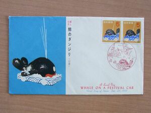 FDC 1957年用　年賀切手　だんじり　P　長崎風景印　　(JPCA)　:23 12 03-18