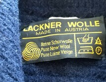 最終価格 オーストリア製【LACKNER WOLLE】ローゲージカーディガン　MLサイズ相当　ネイビー　肉厚　ラックナーヴォーレ_画像4