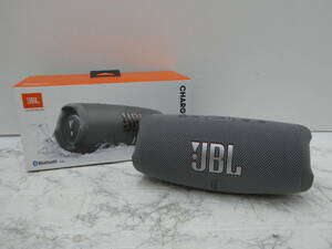 ☆ JBL CHARGE5 ポータブルスピーカー 防水スピーカー グレー 通電確認済み 中古品 1円スタート ☆