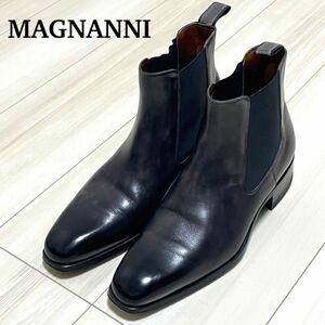 MAGNANNI マグナーニ 革靴 サイドゴアブーツ 38 24.5cm ブラック