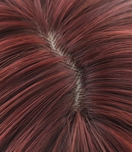 レディース　レッド　ウィッグ ロング　巻き髪 ぱっつん前髪 かつら フルウィッグ wig 自然 耐熱 通気性 コスチューム個性的k443_画像6