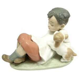 【LLADRO/リヤドロ】ゆっくりした時間 5988 フィギュリン 少年/犬★42588