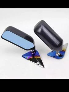 [ including carriage ] domestic stock have all-purpose carbon pattern racing mirror light weight blue lens GT rearview mirror titanium style search word :180SXS13R32Z33 Skyline 