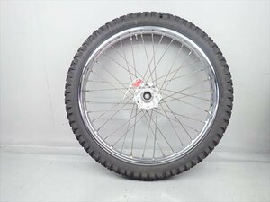 βFA18-1 ヤマハ XTZ125E LBPPCJLW3H (H29年式) 純正 フロントホイール 振れ有り！リム打ち無し！タイヤ付き 9分山残！