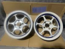 軽量 ホイール ADVAN RG 2本 PCD100 YOKOHAMA RACING 4H 6J +34 アドバン レーシング 横浜 14inch 当時物 旧車 SSR RAYS TE37 ②_画像1