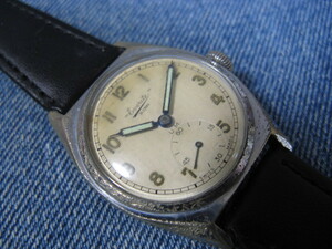 1940年代 Everite ミリタリー ブリティッシュウォッチ アンティーク手巻腕時計 稼働品 注油済み 