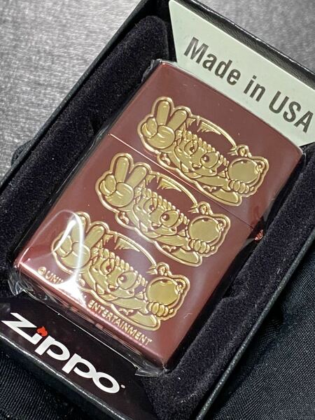 zippo 三連 ドンちゃん 花火絶景 両面ゴールド加工 希少モデル 2022年製 ケース 保証書付き