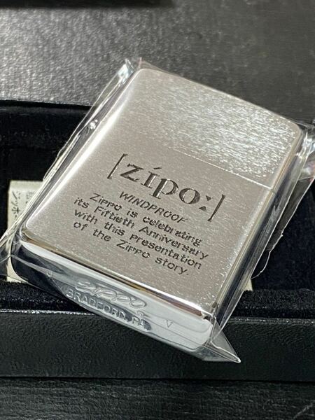 zippo 筆記体 ヴィンテージ 1989年製 シルバー 希少モデル WINDPROOF シルバーインナー 1990年製 ケース 保証書付き