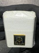 zippo ピース 白本革 限定品 Peace 希少モデル 2007年製 専用ベロアケース 保証書付き_画像5