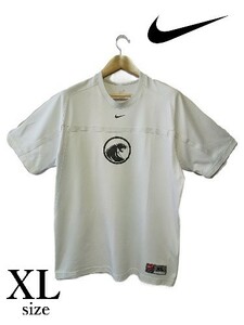 ［USED］ロングTシャツ ナイキ ホワイト XL ※プリントに剥がれ、イタミあり。全体にほつれあり。203-0220