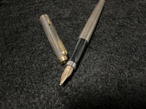 新品未使用 PARKER STERLING CAP & BARREL USA SILVER スターリング シルバー パーカー 万年筆 格子 シズレ ペン先 14K 14金 ビンテージ