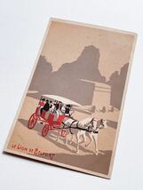 アンティーク ポストカード 絵葉書【パリの街・ベルフォールのライオン】馬車 0570E_画像6