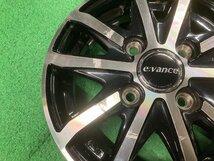 □5495 evance ハイゼット キャリィ エブリィ サンバー 軽トラ 等 12インチ 3.50B +44 4穴 100 アルミホイール 4本_画像3