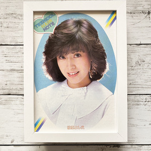 額装品◆柏原芳恵 柏原よしえ TEENIDOL HAIR NOTE/80年代/昭和レトロ/ポスター風広告/A5サイズ額入り/アートフレーム　YZ98