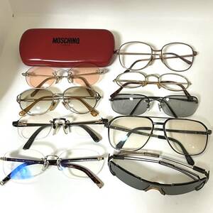 1円〜 メガネ サングラス まとめ 9点 BURBERRY dunhill Salvatore Ferragamo EMPORIO ARMANI MOSCHINO BALENCIAGA その他ノーブランドあり