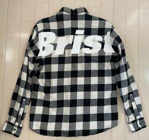 F.C.R.B./F.C.Real Bristol (エフシーアールビー/エフシーレアルブリストル)18SS BIG LOGO CHECK SHIRT ビッグロゴ チェックシャツ　S