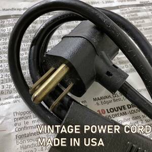 【専用】米国製ヴィンテージ 電源コード 1.5ｍ 18AWG×3 非メッキ IECエンド 