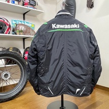 コラボモデル☆KUSHITANI ＆ KAWASAKI クシタニ カワサキ ウインターアクトジャケット ブラック/L ◆バイク 防寒アウター スポーツ 秋冬_画像2