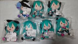 新品未開封タグ付き 初音ミク マジカルミライ 2013～2019 ふわふわぬいぐるみ (L) 7体セット 「三月八日」氏デザイン！ 全高約30cm！ SEGA 