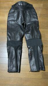極美品 GOOD LUCKグッドラックKEVLARケブラーバイク用 牛革革パンツ黒 メンズ 29サイズ