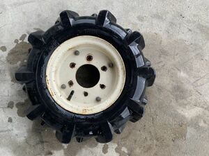 Y-96 タイヤ OKADA TYRE 4.00-8 1本 耕運機 管理機 農業機械 タイヤ 中古タイヤ ホイール付き