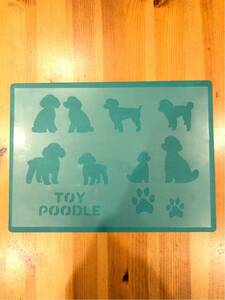 No.152 stencil seat toy * poodle toy poodle dog ....DOG man front interior DIY stencil plate Latte art 