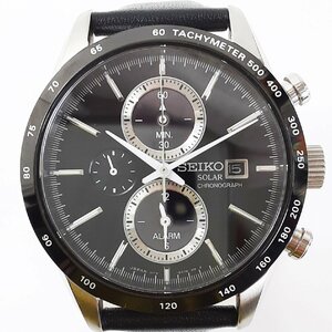 SEIKO CHRONOGRAPH セイコー スピリット クロノグラフ V172-0AP0 SOLAR ソーラー 時計 腕時計 文字盤黒