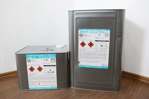 新品◆S3862◆AGCポリマー建材◆塗料◆サラセーヌ◆EZ立上り用◆主剤・硬化剤セット◆8kg+16kg◆ブルーグレー色◆防水材◆屋根用