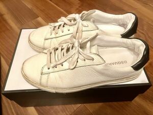 【中古】DSQUARED2/ディースクエアードレザースニーカー/40（25㎝相当）＊ローカットスニーカー ＊ホワイト白＊メンズ