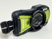 1h PENTAX ペンタックス Optio WG-1 GPS コンパクト デジタル カメラ イエロー ブラック カラビナ 付き_画像3