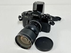 1h Canon キヤノン F-1 一眼レフ フィルム カメラ SUN-ZOOM MACRO 1:3.5 38-90mm multi-coated マニュアル MF レンズ SPEED FINDER 付き