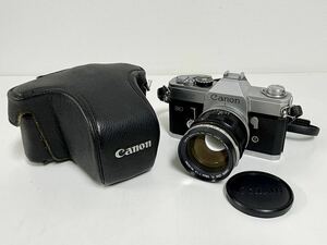 1h Canon キヤノン FT QL フィルム 一眼レフ カメラ シルバー ブラック レンズ CANON LENZ FL 58mm 1:1.2 ソフトケース 付き