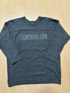 TENDER LOIN テンダーロイン カシミア ７分袖 ニット グレー　サイズL