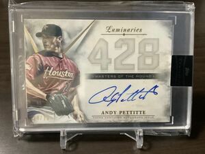 2018 Topps Luminaries ANDY PETTITTE Master of the Mound AUTO Autograph Houston Astros /15