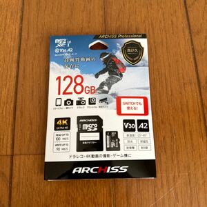 Professional microSDXC 128GB Class10 UHS-1 (U3) V30 A2対応 SD変換アダプタ付属 ［Class10/128GB］ アーキス AS-128GMS-PV3