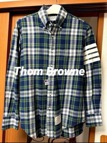 ★希少・美品★Thom Browne トムブラウン ４BARフランネルシャツ 