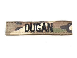 米軍実物 陸軍 ネームタグ ネームテープ パッチ OCP スコーピオン/マルチカム DUGAN F676