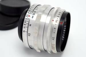 13【良上品 希少】M42 Carl Zeiss Jena Tessar 2,8/50mm ツァイス テッサー 14枚羽 赤T 1953年製 f2.8