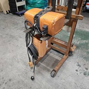 中古動作品 【日立】 電動チェーンブロック ホイスト 1/2F2 500kg 0.5t 揚程3m 領収書対応の画像7