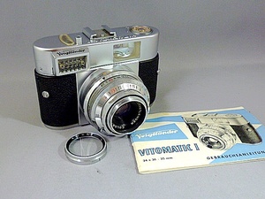 ★フォクトレンダー VITOMATICⅠ Color-Skopar2.8/50 動作確認済 良品 美品 取説・フィルター付