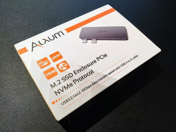 Alxum PCIe/NVMe M.2 USB SSD 外付けケース AX-S207A 新品未使用 送料無料 即決 迅速発送