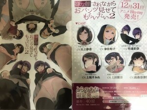 d046クリアファイル　嫌な顔されながらおパンツ見せてもらいたい　40原) C96/アニマルマシーン　とらのあなコミケカタログ特典